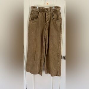 We The Free Tan Wide Leg Jeans